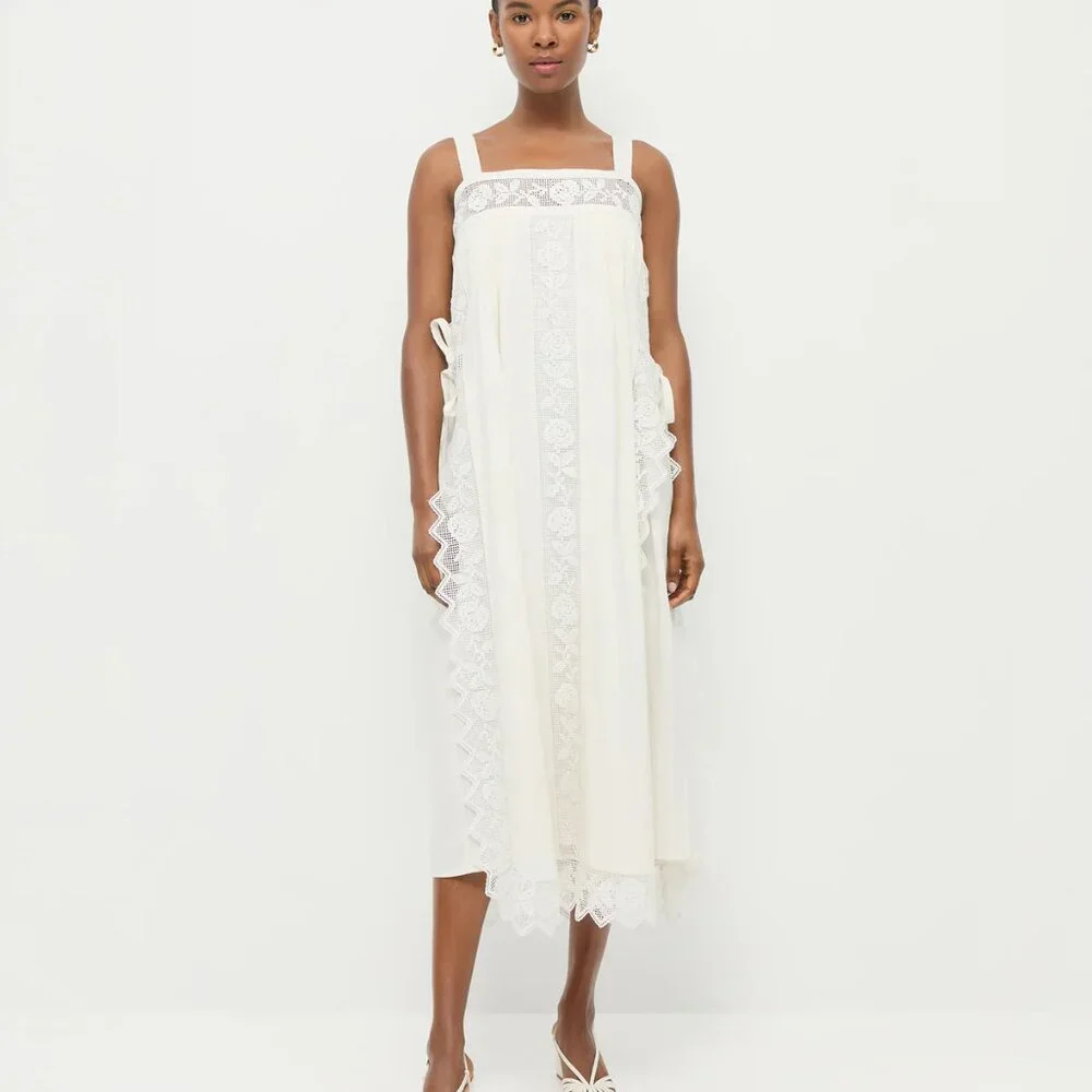 Poppy Lace Trim Dress Size 00 - Picture 3 of 8